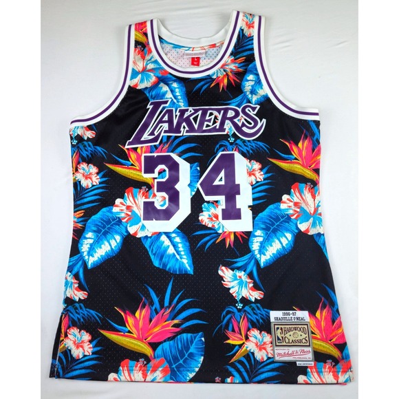 Crooks & Castles Other - Crooks & Castles Mens Mesh Basketball Jersey Floral Tropical White Blue Size L